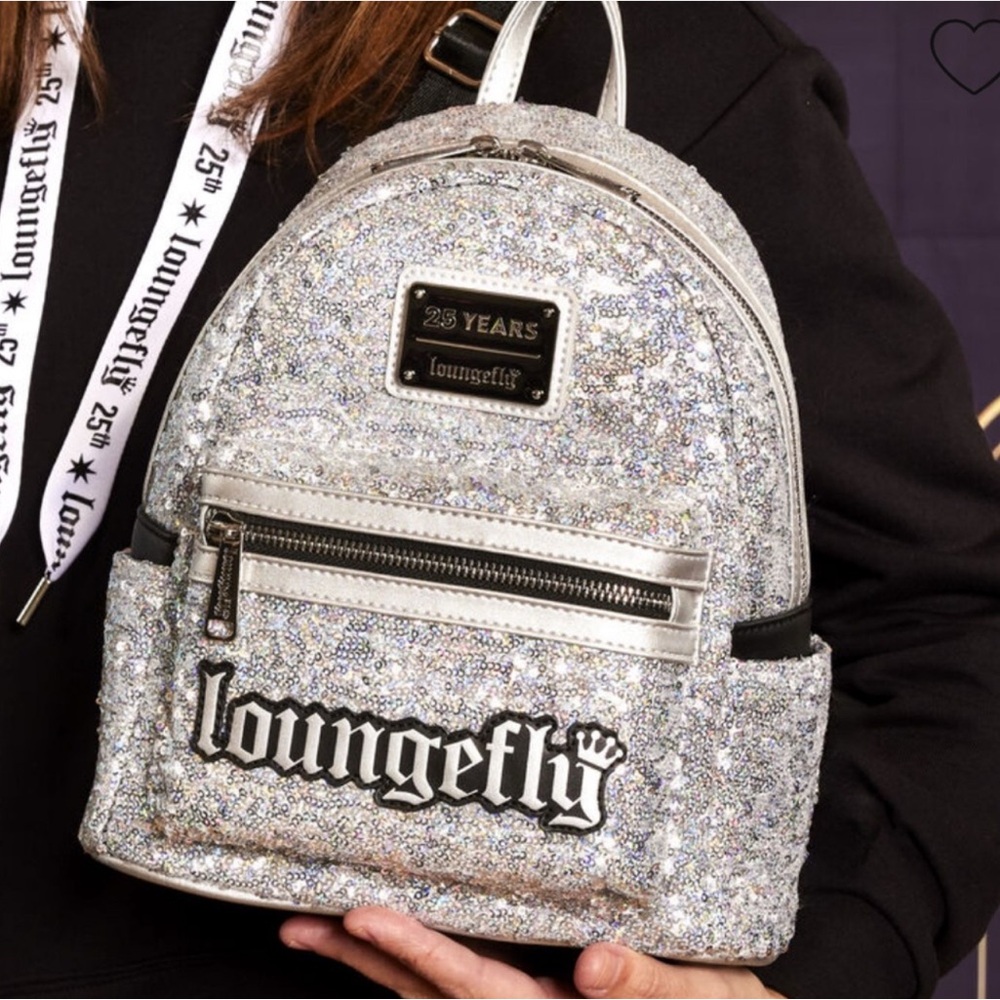 LOUNGEFLY SEQUIN 25th ANNIVERSARY BAG! - Picture 5 of 11